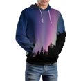 thumbnail image 5 of Northern Lights Forest Night(2) 3D Print Hoodie Men Women Autumn Thin Pullover Sweatshirt Vintage Streetwear Tops, 5 of 6