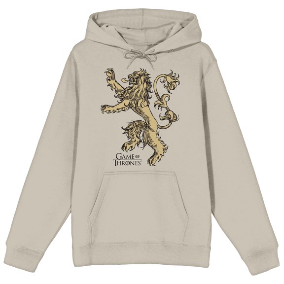 Game Of Thrones Lion Sigil Art Juniors Sand Hooded Sweatshirt-XXL