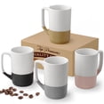 thumbnail image 1 of Juego de tazas para café Gencywe de 4 piezas, 470 ml, cerámica apta para microondas, 1 of 6