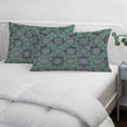 thumbnail image 4 of Green Mediterranean Throw Pillow Covers, Vintage Abstract Geometric Floral Texture Soft Breathable Pillow Cases with Invisible Zipper, Toddler Pillowcases for Couch Bed Sofa Chair 12x20 Inches, 4 of 9