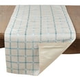 thumbnail image 3 of Saro Lifestyle 6070.A1672B 16 x 72 in. Rectangular Long Table Runner with Checkered Print - Aqua, 3 of 5