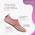 thumbnail image 2 of FITKICKS Live Well Active Footwear Foldable Water Shoes, Heathered Mauve (Women's), 2 of 7