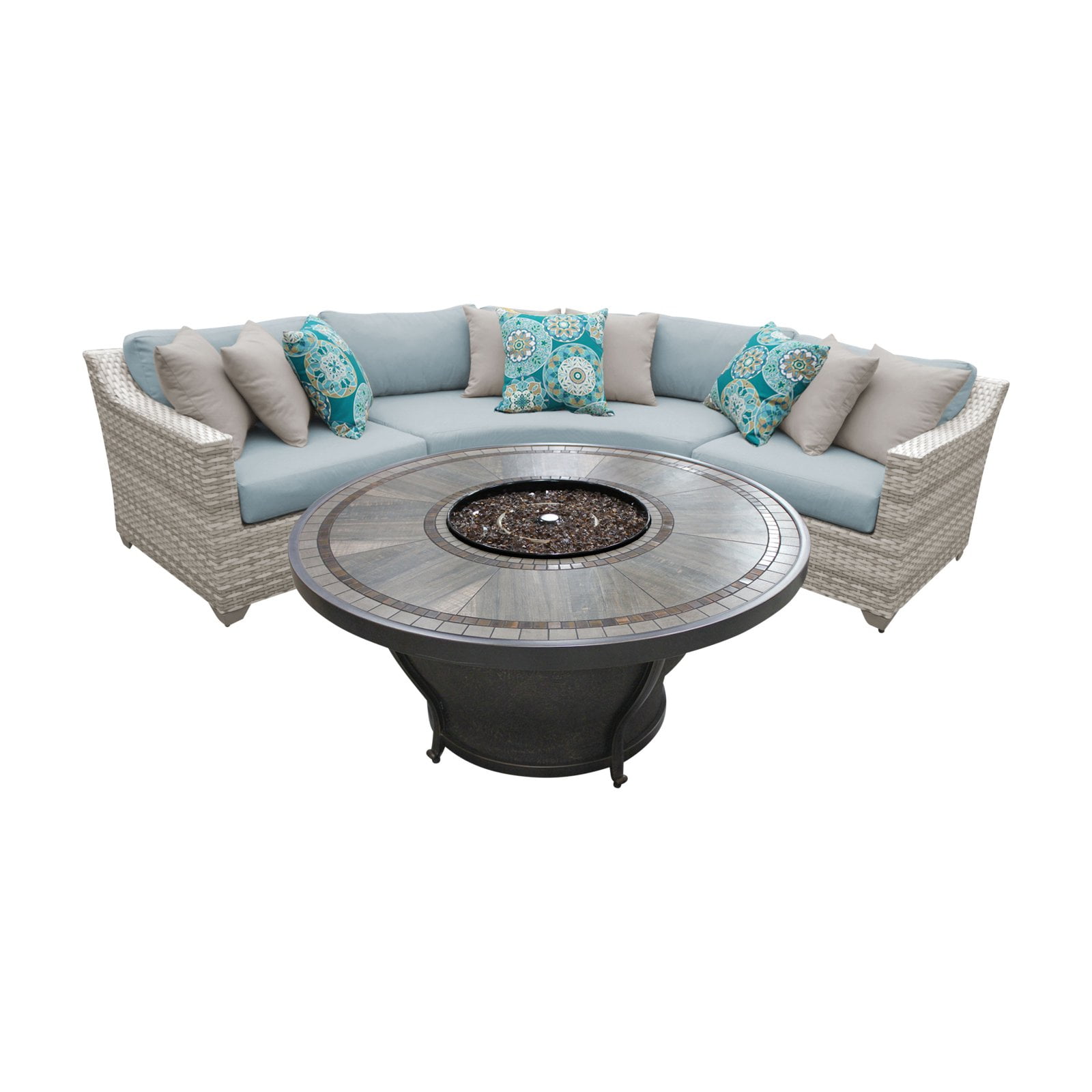 Tk Classics Fairmont 04h Wicker 4 Piece Fire Pit Patio Set