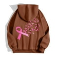 thumbnail image 6 of XIAOCHA Pink Ribbon Zip Up Hoodies for Women Breast Cancer Awareness Fleece Hooded Jacket Casual Loose Cozy Sport Hoodie, 6 of 6