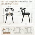 thumbnail image 2 of Dycanpo 18'' Farmhouse Black Dining Chairs Set of 4, Wooden Kitchen and Dining Room Chairs, 2 of 8