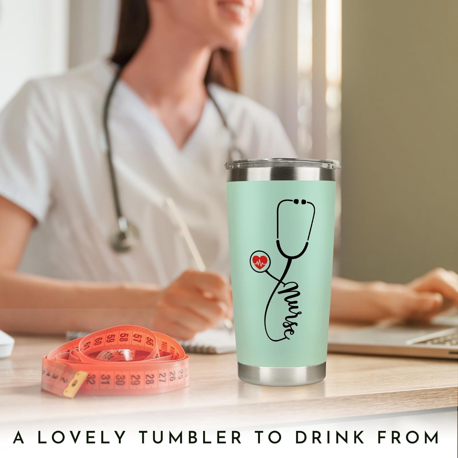 Nurse Gifts for Women - Nurses Week Gifts - Appreciation Gift for Nurses - Nurse Rn Lpn Practitioner Gift for Women - Retirement, Graduation Nursing Student Ideas - 20 Oz Mint Tumbler