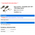 thumbnail image 2 of Door Lock Kit - Compatible with 1987 - 1989 Dodge Dakota 1988, 2 of 2