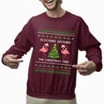 thumbnail image 2 of Christmas Sweatshirt, Flocking Around The Christmas Tree Funny Flamingo Holiday Sweatshirt, Cute Bird Christmas Jumper, Unique Flamingo Lover Gift for Women & Men, 2 of 5