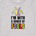 thumbnail image 4 of Inktastic I'm with a Bunch of Fools with Jester Hat April Fools Day Boys or Girls Baby T-Shirt, 4 of 5