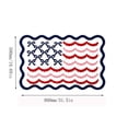 thumbnail image 2 of HCBY Patriotic Bow Doormat, Flag Design Wavy Edge Rug, Non-Slip Entryway Carpet, Washable Mat for Front Porch Kitchen Use, 2 of 8