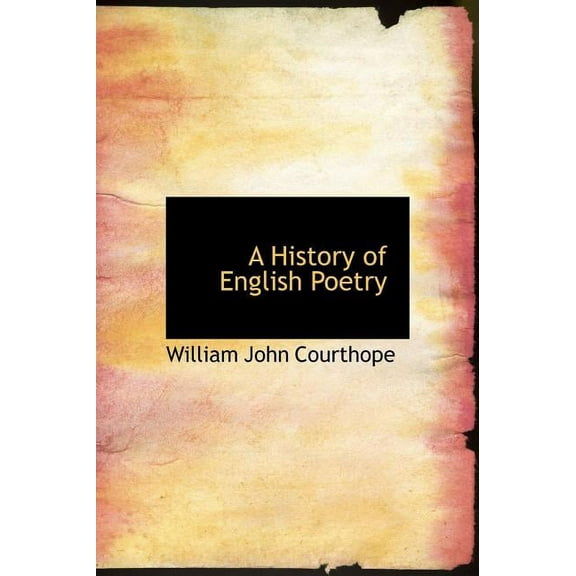A History of English Poetry (Hardcover)
