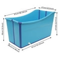 thumbnail image 2 of Folding Bathtub, Adult Bathtub 38.9 X 18.5 inch Free Standing Adult Twin Bathtubs Portable Tub Home SPA Bath Cold Therapy Tub for Recovery Capacity 39.7Gal- Blue, 2 of 21