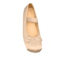 thumbnail image 4 of Aobny Slip On Shoes Woman Shoes Wedge Pumps Teacher Shoes Flat Shoes Shoe Beige Soft Toe Square Toe Comfortable Shoes for Women,Size 38, 4 of 8