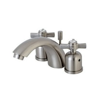 Kingston Brass Millennium KB8958ZX Mini Widespread Lavatory Faucet with Retail Pop-up Drain, Satin Nickel