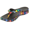 thumbnail image 2 of Men's Loudmouth Flip Flops Razzle Dazzle Black Size 13, 2 of 6