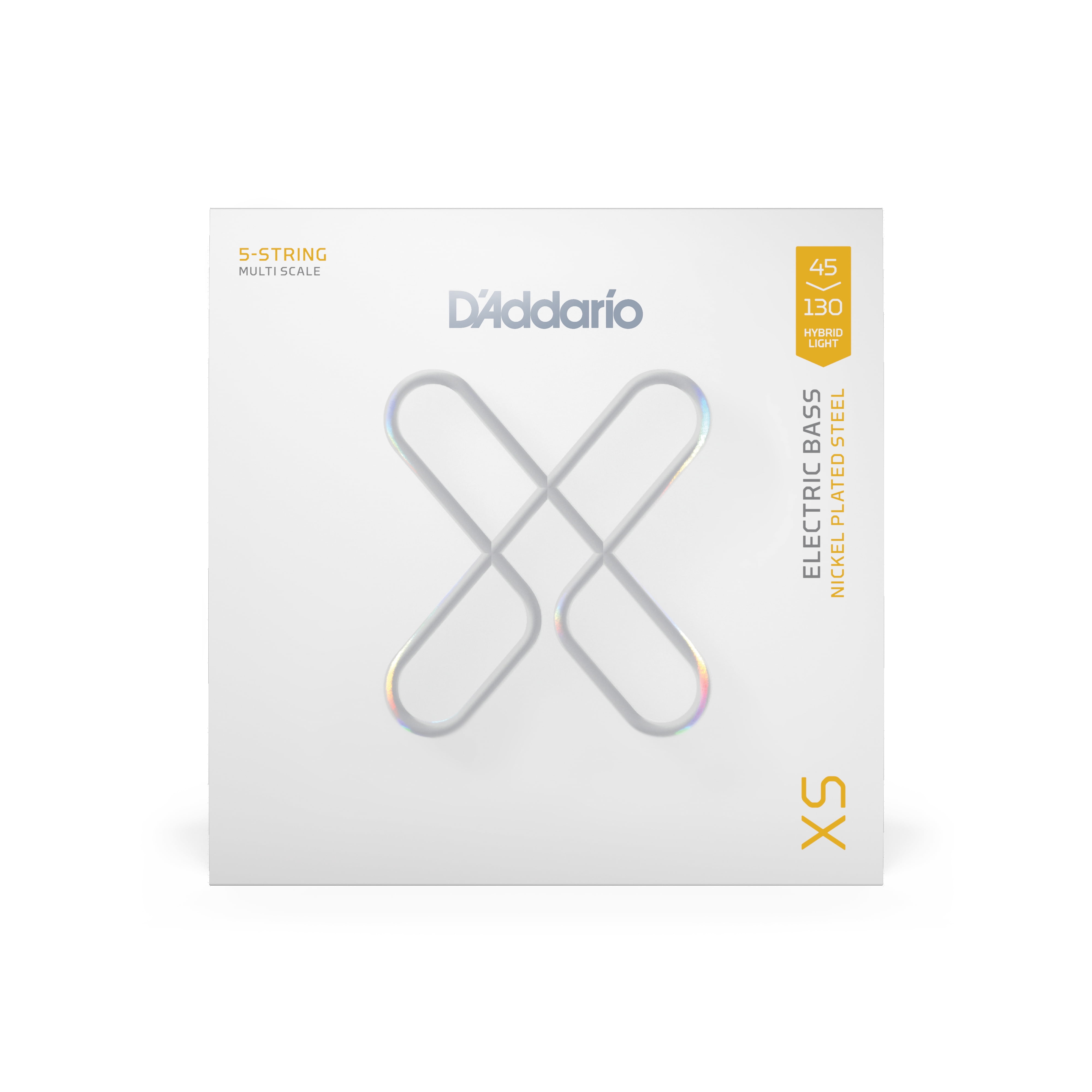 D'Addario XS Nickel Bass Electric Bass Guitar Strings - Hybrid Light (45-130)