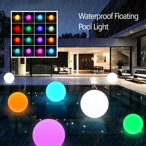 Piscine Flottante Lumière RGB Couleur Changeant Baignoire Led Boule Nuit Lumière IP68 Imperméable à l'Eau Lampe à Boules pour les Enfants Cadeau Étang Patio Pelouse Plage Mariage Décor(8CM)