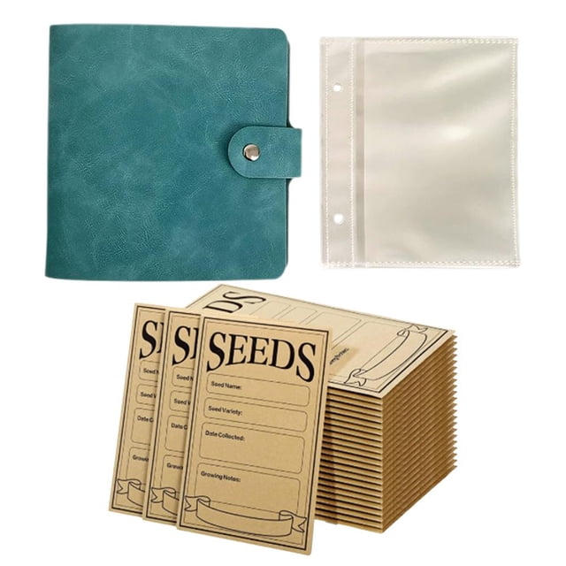 50-Pack Reusable Self-Sealing Seed Packets Storage Envelopes for Organizing Vegetable&Flower Seeds, Storage Box&Binder for Gardeners