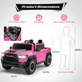 thumbnail image 6 of RAM 1500 24V Powered Ride on Cars for Kids, Extra large Real 2 Seat Ride on Toys with Remote Control, LED Light, MP3 Player, Electric Vehicles Ride on Truck for Boys Girls Gifts, Pink, 6 of 10