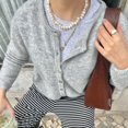 thumbnail image 3 of Yanluna       Women Vintage Knitted Cardigans Spring Autumn Causal Long Sleeve Button-Down Basic Sweater Preppy Y2K Softness Knitwear Coats, 3 of 6