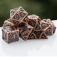 thumbnail image 4 of GFDYREE Steampunk Style Metal Dice Set 7 Die Polyhedral DND Dice Set D&D Dice for Dungeons and Dragons Role Playing Game and Math Teaching (Ancient Copper), 4 of 7