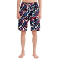 thumbnail image 2 of SELONE Summer Shorts for Women Elastic Waist Cropped Drawstring Star Stripe Casual with Pockets Beach Clothes Green XL, 2 of 4