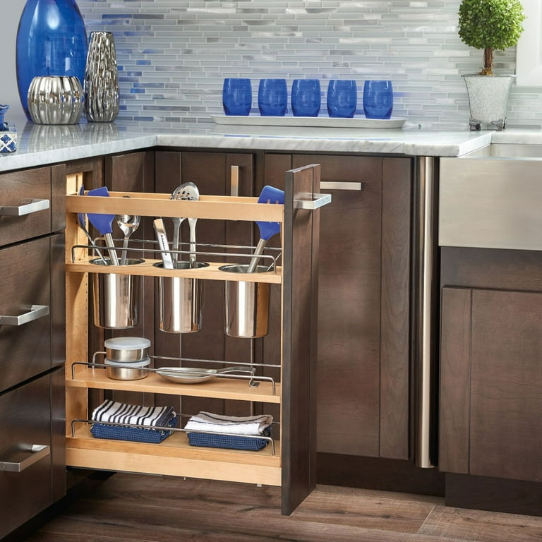 Base Pantry Pull-out Utensil Storage - Cardell Cabinetry