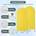 thumbnail image 3 of Yellow Arch Backdrop Cover, Spandex Fitted Wedding Arch Cover, Pure Yellow Round Top Stand Covers for Birthday Ceremony Bridal Shower Party Decor 5x2.1 Ft, 3 of 9