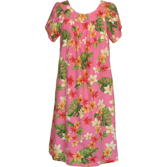 RJC Women's Rainbow Plumeria Muumuu Dress, Pink, 3X Plus - Walmart.com