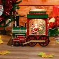 thumbnail image 4 of Christmas Snow Globe Lantern - Santa in Musical Train with LED Glittering,Xmas Gifts, 4 of 6