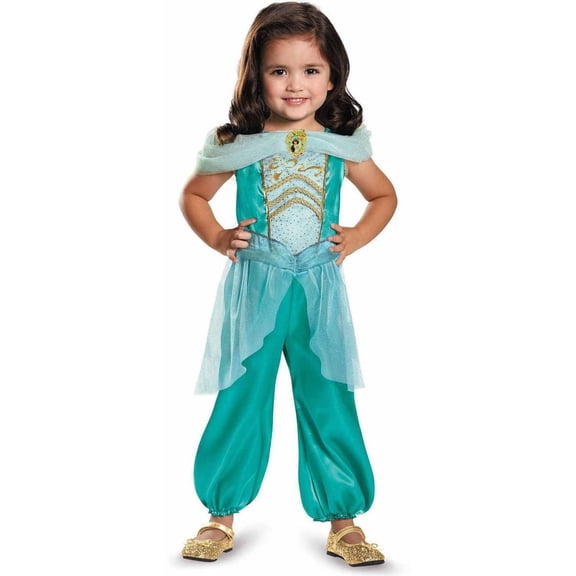 Disney Princess Jasmine Classic Girl's Halloween Fancy-Dress Costume for Toddler, S