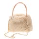 thumbnail image 1 of Bolso de mano de piel sintética de gran capacidad para mujer con cadena de perlas, bolso de hombro de felpa, elegante bolso de noche beige, 1 of 8