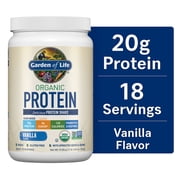 Garden of Life Organic Plant-Based Protein Powder, Vanilla, 20g Protein Shake Drink, Vegan, Probiotics, Digestive Enzymes, 19.05oz