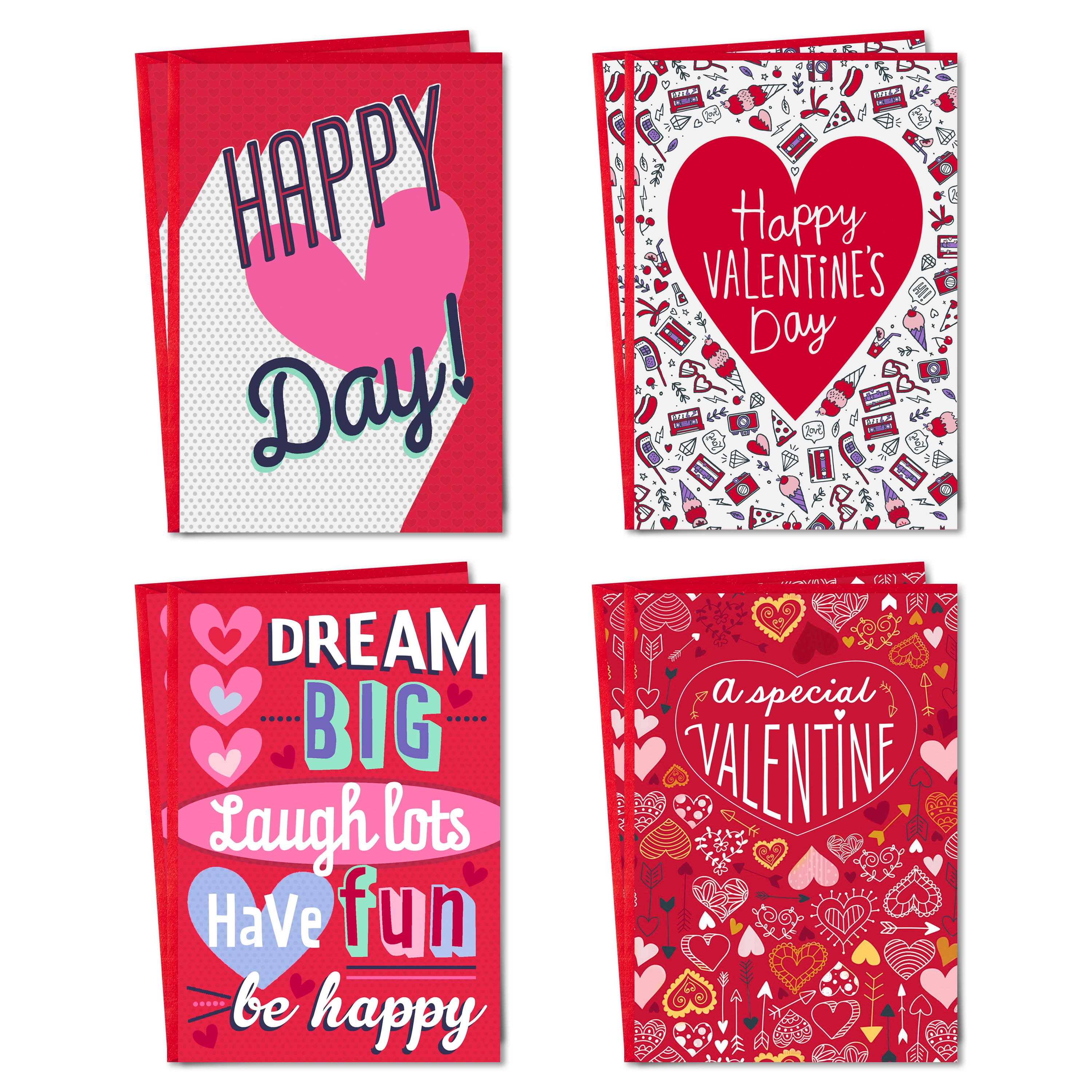 Hallmark Valentines Day Cards 6 Pack With Envelopes ~ Box of Chocolates