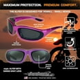thumbnail image 4 of Bikershades Purple Frame Motorcycle Riding Glasses SMALL for Women and Girls, 4 of 8