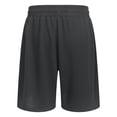 thumbnail image 5 of LIIPEE Girls Kids Solid Color Drawstring Waist Waffle Knit Casual Shorts For Summer Daily Wear Outdoor Activities School Casual Outings Dark Gray 11-12 Years, 5 of 9