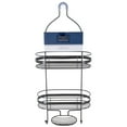 thumbnail image 3 of 3 Tier hanging shower caddy with banded accents, non-slip neck, and suction cups, 3 of 7