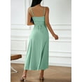 thumbnail image 5 of Liacowi Women Long Dress Solid Color Spaghetti Strap Sleeveless Cami Dress Summer Tie-Up Backless Evening Party Dress, 5 of 6