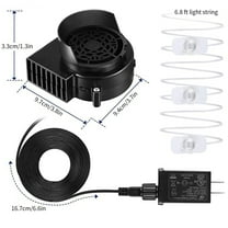 Sltwyw 10.8V Replacement Blower Motor for Inflatables - 1.0A Fan Unit for Halloween/Christmas Yard Decorations