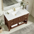 thumbnail image 4 of Vitre 48" Single Bath Vanity in Aged Dark Brown Oak with Composite Stone Top, 4 of 16