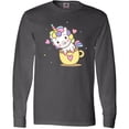 thumbnail image 3 of Inktastic Teacup Unicorn Long Sleeve T-Shirt, 3 of 5