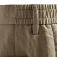 thumbnail image 5 of Mens Pleated Casual Shorts Old Money Style Twill Knee Length Shorts, Summer Quick Dry Fashion Rolled Hem Streetwear Solid Color Loose Fit for Everyday Wear, 5 of 9