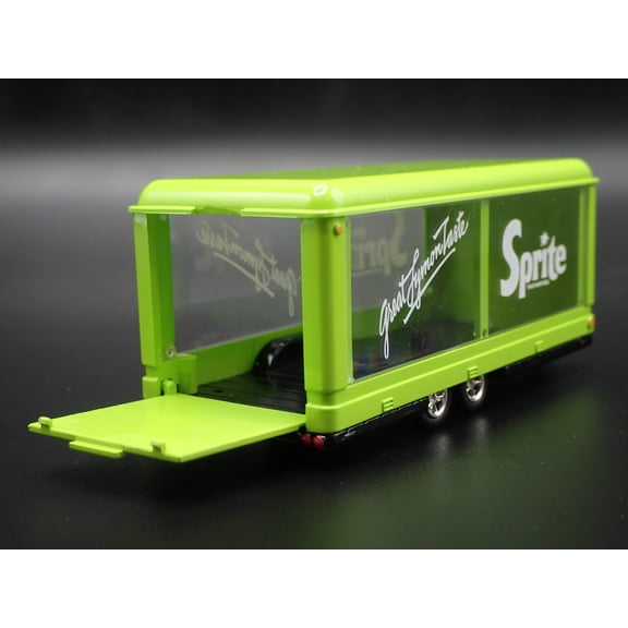 Open Box ENCLOSED GLASS CAR DISPLAY TRAILER SPRITE RARE 1:64 SCALE DIORAMA DIECAST MODEL