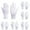 White-6, variant on 2024 White Ceremonial Gloves White Gloves White Cotton Nylon Dress Gloves Suitable for Honor Guards formal Tuxedos