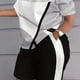 thumbnail image 1 of Conjunto de dos piezas con estampado de patchwork, conjuntos de camiseta y pantalones cortos de manga corta con cuello redondo, ropa de mujer, 1 of 4