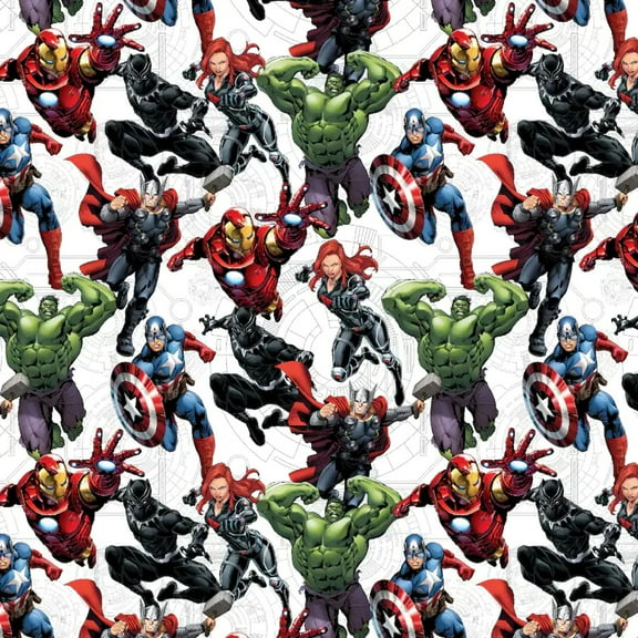Avengers Unite Cotton Calico Fabric