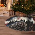 thumbnail image 5 of Xecao Retro American Eagle A Pattern Christmas Tree Skirt Round Xmas Tree Mat Base Cover for Holiday Home Decorations-30", 5 of 6