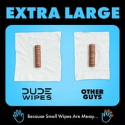 DUDE Wipes Flushable Wipes, XL On-The-Go Wet Wipes, Unscented, 30 Count