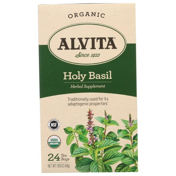 Alvita Organic Holy Basil Herbal Supplement, 24 Bag - Walmart.com