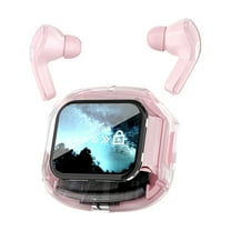 FEISHENTT Active Noise Cancelling Earbuds with Smart Touch Screen, Blue Tooth Ear Buds Earphones ,True Wireless Bluetooth Earbuds, Sports Workout Gym Running In Ear Headphones